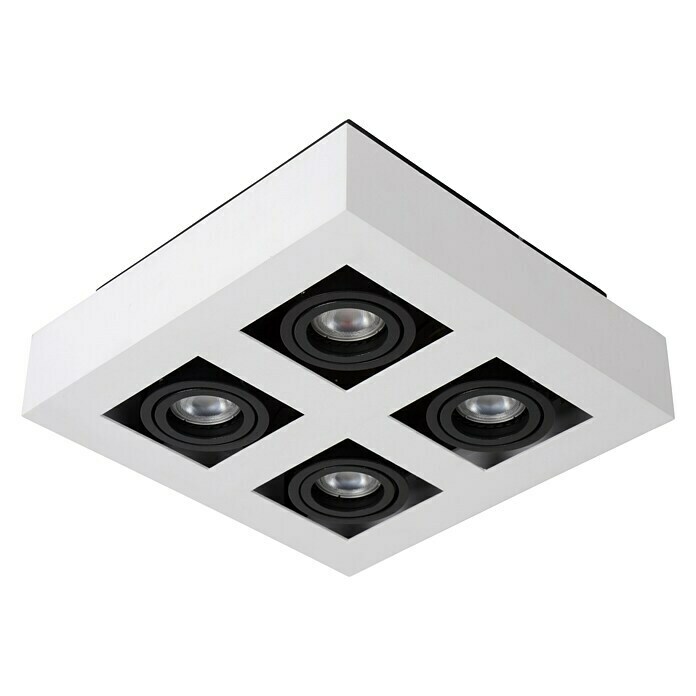 Lucide LED-Deckenleuchte (4 x 5 W, Weiß, L x B x H: 25 x 25 x 8,8 cm)
