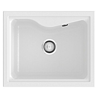 Poalgi Fregadero encastrable City 320 Soft 1S (51 x 62 cm, Gelcoat, Blanco)