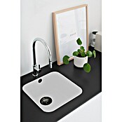 Poalgi Fregadero encastrable Gandía Soft 40 (44,5 x 44 cm, Material compuesto, Blanco, Brillante) | BAUHAUS