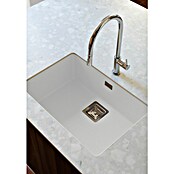 Poalgi Fregadero encastrable Zie Soft 60 (45 x 65 cm, Material compuesto, Blanco, Brillante) | BAUHAUS