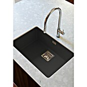 Poalgi Fregadero encastrable Zie Soft 60 (45 x 65 cm, Material compuesto, Negro, Brillante) | BAUHAUS