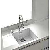 Poalgi Fregadero encastrable Zie 45 (45 x 50 cm, Material compuesto, Blanco, Brillante) | BAUHAUS