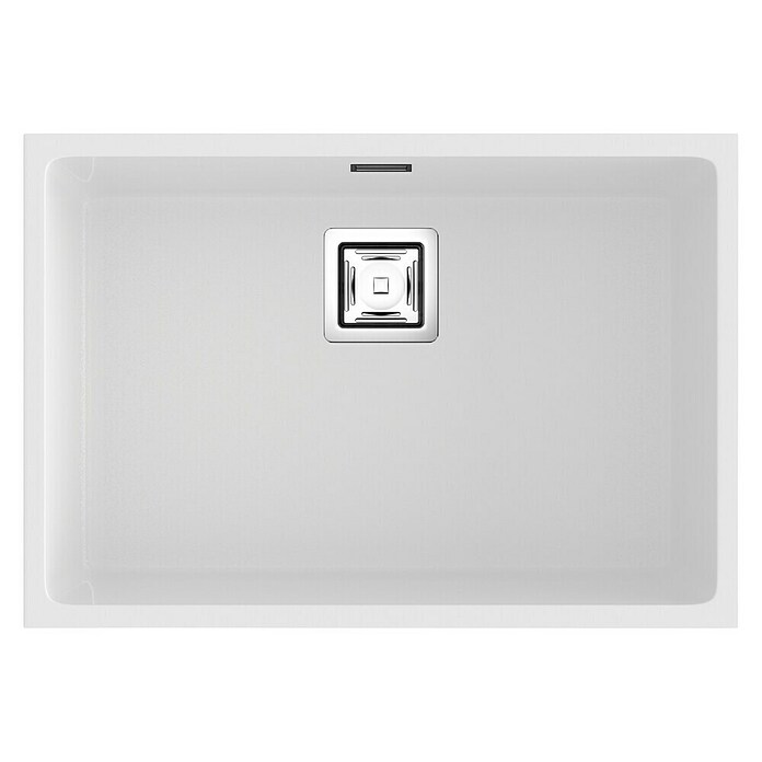Poalgi Fregadero encastrable Zie Soft 60 (45 x 65 cm, Material compuesto, Blanco, Brillante) | BAUHAUS