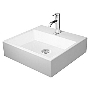 Duravit Vero Air Waschbecken (50 x 47 cm, Mit schmutzabweisender Glasur, Hahnloch: Mitte, Ohne Überlauf, Weiß, Geschliffen)