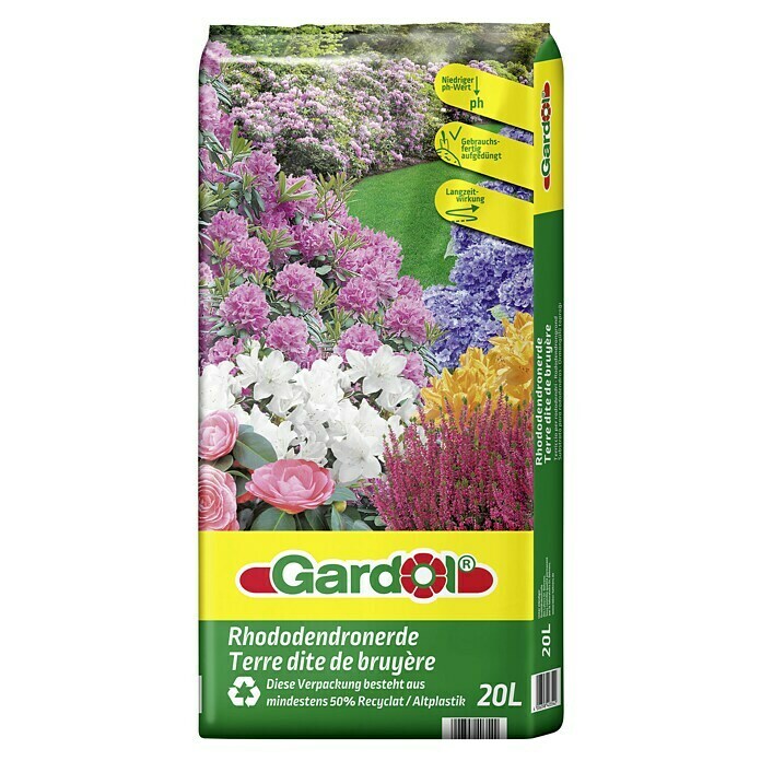 Gardol Hortensien- & Rhododendronerde20 l, pH-Wert: 4 - 4,6 Front View