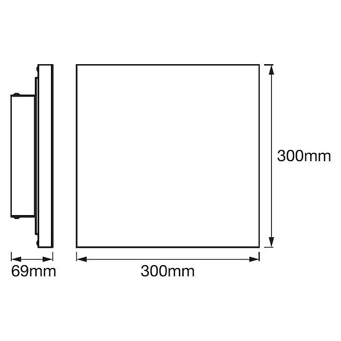 Ledvance Smart+ WiFi LED-Panel Planon Frameless36 W, L x B x H: 30 x 30 x 6,9 cm, Weiß, RGBW Sketch