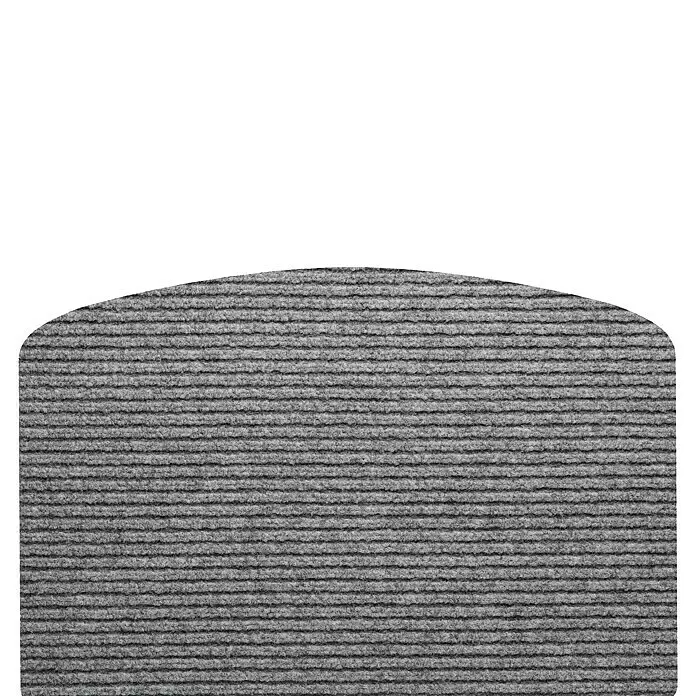 Fußmatte Saphir - Grau, 50 x 75 cm, 100 % Polypropylen - Graue gerippte Fußmatte mit abgerundeter Oberkante.