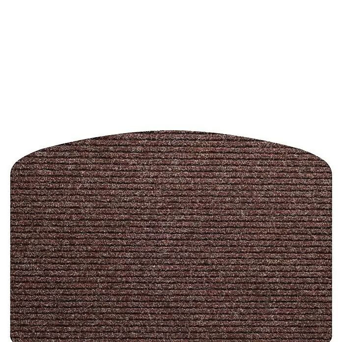 Fußmatte Saphir - Braun, 50 x 75 cm, 100 % Polypropylen - Braune gerippte Fußmatte mit abgerundeter Oberkante.