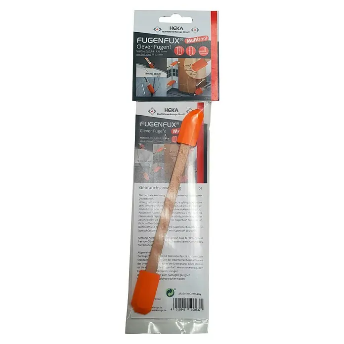 Heka Fugenglätter Fugenfux 5 in 1 - Passend für: Fugenbreite 6,3/8,3/10/13/20 mm - FugenFux MultiTool, ein Werkzeug zum Verfugen. Es ist mit verschiedenen Aufsätzen ausgestattet für unterschiedliche Fugenbreiten.
