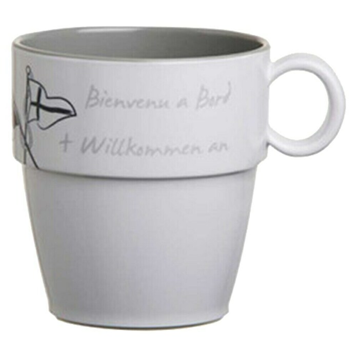 Marine Business Welcome on Board Taza para beber (6 ud., Gris, 320 l) | BAUHAUS