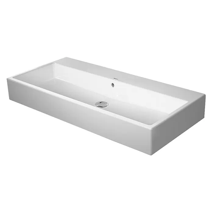 Duravit Vero Air Waschtisch - 120 x 47 cm, Ohne Spezialglasur, Hahnloch: Ohne, Mit Überlauf, Weiß, Geschliffen - Elegantes rechteckiges Waschbecken in Weiß. Moderne Badkeramik für stilvolle Badezimmer. Hochwertige Verarbeitung für langlebige Nutzung.