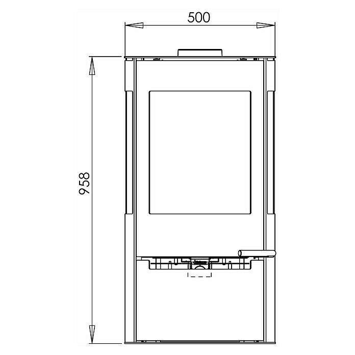 Aduro Kaminofen 9 Air (6 kW, Raumheizvermögen: 334 m³, Schwarz)