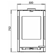 Aduro Kaminofen 9-4 (6 kW, Raumheizvermögen: 334 m³, Schwarz)
