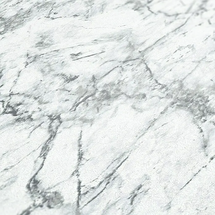 A.S. Création Elements Vliestapete Marmor - Weiß/Grau, Steinoptik, 10,05 x 0,53 m - Abstraktes Muster in Weiß- und Grautönen, das an Marmor erinnert. Perfekt für Hintergründe oder Texturen, die eine edle Anmutung verleihen sollen.