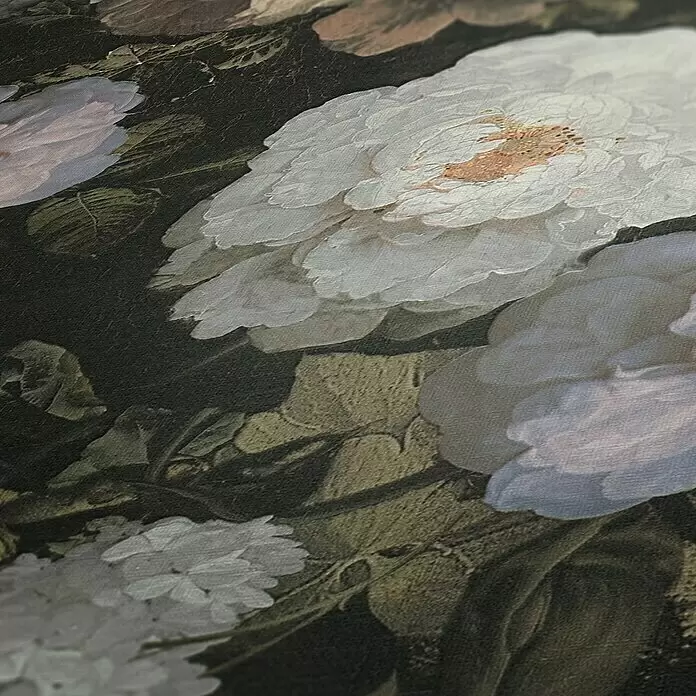 A.S. Création History of Arts Vliestapete Blumen - Rosa/Weiß/Grün, Floral, 10,05 x 0,53 m - Detailaufnahme