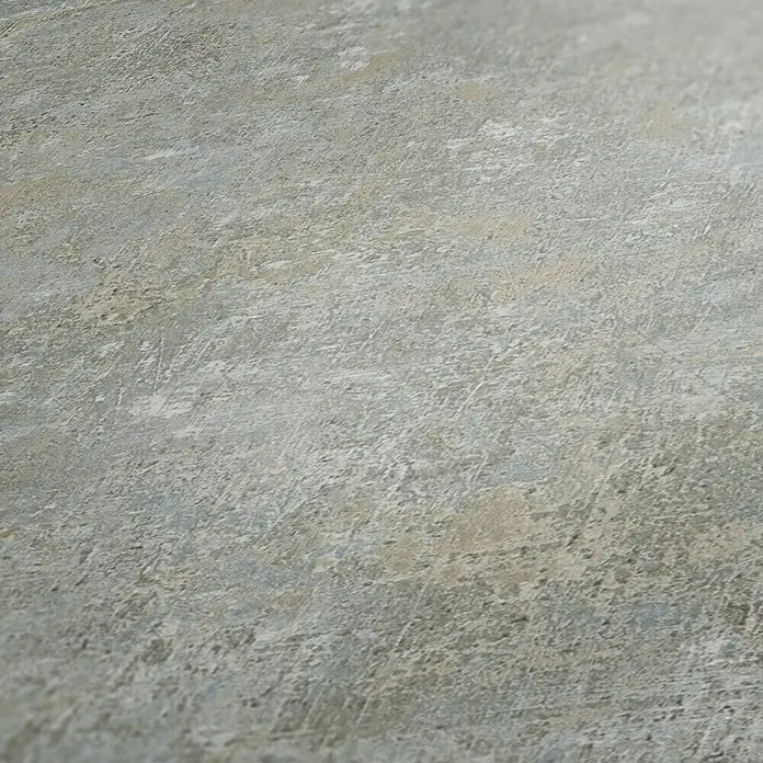 A.S. Création History of Arts Vliestapete - Grau/Blau, Uni, 10,05 x 0,53 m - Nahaufnahme einer Betonoberfläche mit unregelmäßigen Mustern in Grau- und Beigetönen. Die Textur wirkt rau und natürlich, ideal als Hintergrund.