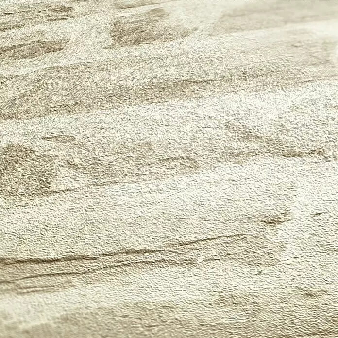 A.S. Création Elements Vliestapete Steine I - Creme, Steinoptik, 10,05 x 0,53 m - Hellbeigefarbene strukturierte Oberfläche mit subtilem Holz- oder Steinmuster. Matte Oberfläche.