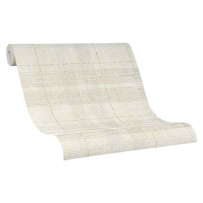 Marburg Casual Vliestapete (Hellbeige, Streifen, 10,05 x 0,53 m)