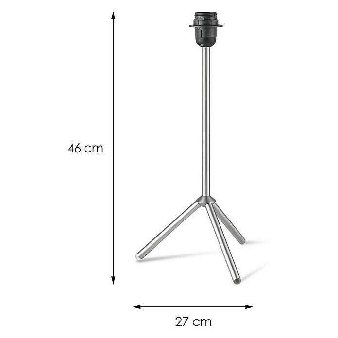Home Sweet Home Karma Lampenfuß60 W, Höhe: 46 cm, Stahl matt, Stahl, E27 Sketch
