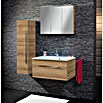 Camargue Stella Waschtischunterschrank (47 x 80 x 39 cm, 1 Schubkasten, Mit Beleuchtung, Berg Eiche)