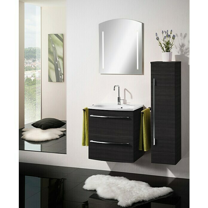 Camargue Swing Waschtischunterschrank (44 x 60 x 63 cm, Darkoak, Matt)