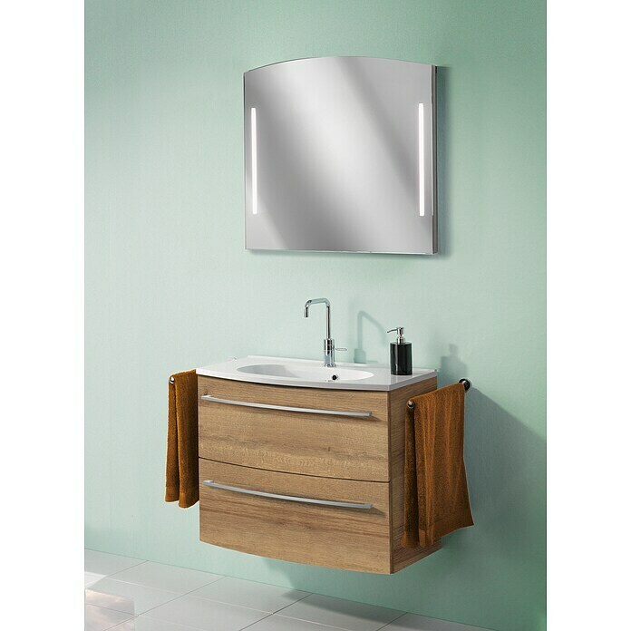 Camargue Swing Waschtischunterschrank (45,5 x 80 x 63 cm, Berg Eiche, Matt)