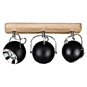 Spotlight Deckenstrahler Ball Wood (5 W, L x B x H: 42 x 11 x 21 cm, Weiß, Schwarz, GU10) | BAUHAUS