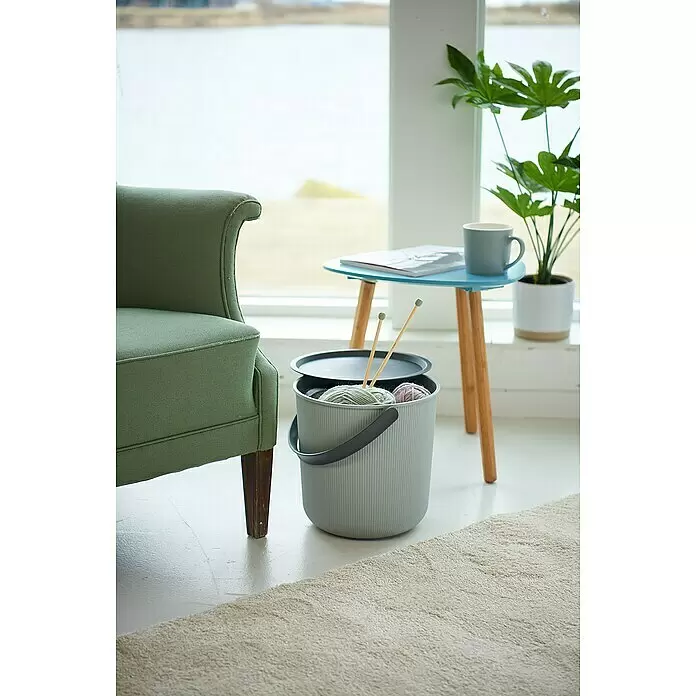 Eimer Akita - L x B x H: 480 x 446 x 445 mm, 53 l, Grau