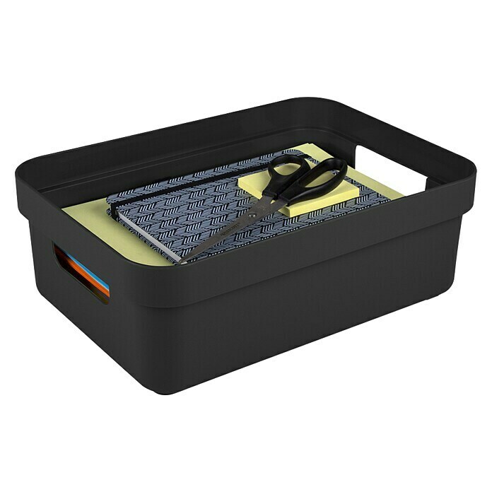 Sunware Sigma home Opbergbox (l x b x h: 35 x 24,6 x 12,2 cm, Kunststof, Zwart) | BAUHAUS