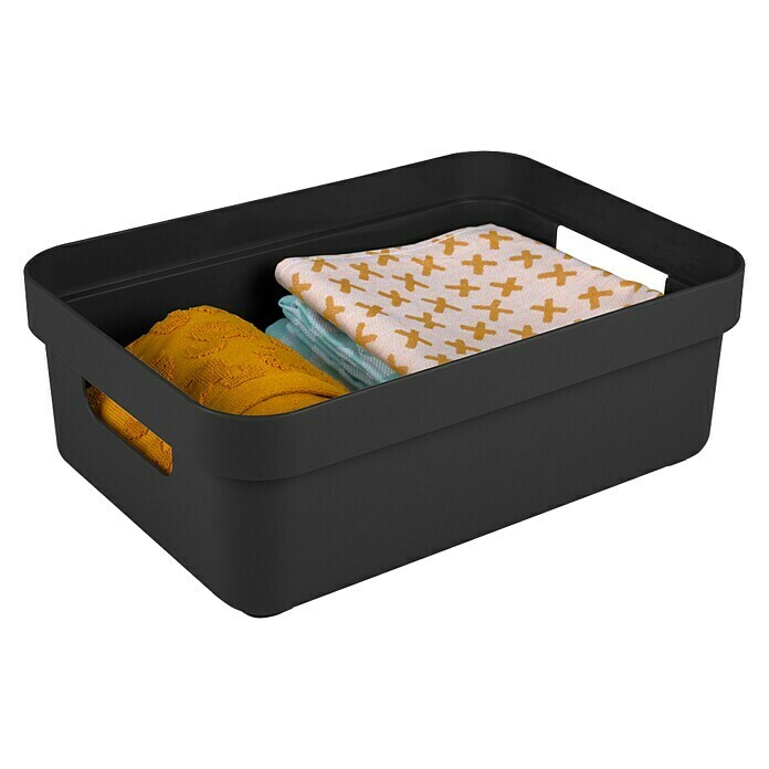 Sunware Sigma home Opbergbox (l x b x h: 35 x 24,6 x 12,2 cm, Kunststof, Zwart) | BAUHAUS