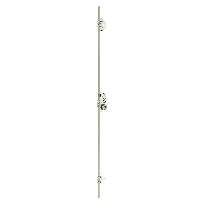 MCM Cerradura de embutir 705-3 con escudo 1850 A - L x An: 2.030 x 25 mm, Esmaltado, Oro, Anchura placa: 50 mm - Mástil de antena con antenas montadas, para comunicación inalámbrica, sobre un fondo negro para un contraste y claridad óptimos.