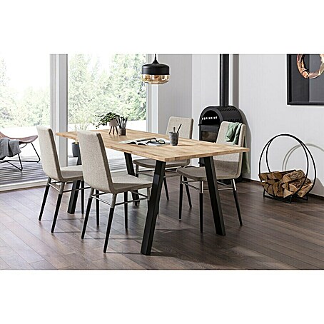 Exclusivholz Arbeitsplatte (Braun, Eiche, 200 x 80 x 2,6 cm)