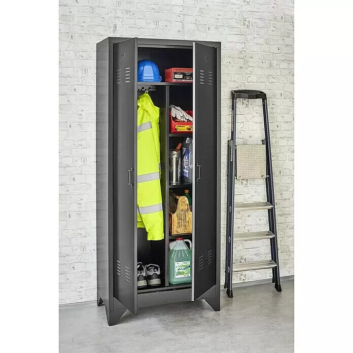 Metall-Mehrzweckschrank - L x B x H: 40 x 80 x 190 cm, Anzahl Türen: 2 Stk. - Anwendungsbeispiel