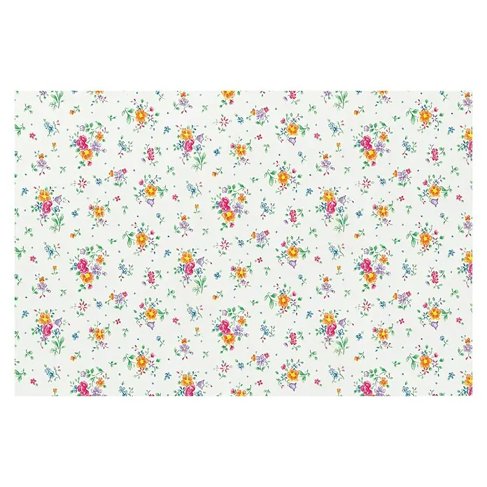 D-c-fix Rollo adhesivo flores - 200 x 45 cm, Multicolor, Autoadhesivo - Estampado floral con flores coloridas sobre fondo blanco. Diseño textil decorativo para diversas aplicaciones.