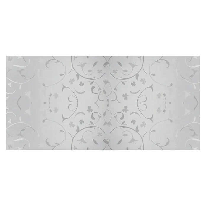 Lámina para ventana Roma - 46 x 150 cm, Transparente - Elegante vidrio para ventanas con un delicado motivo floral, que difumina suavemente la luz y garantiza la privacidad. Ideal para un diseño de interiores elegante.