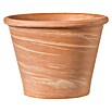 Deroma Pflanztopf Vasum (Außenmaß (Ø x H): 21 x 16,2 cm, Naturmaterialien, Terracotta, Weiß) | BAUHAUS