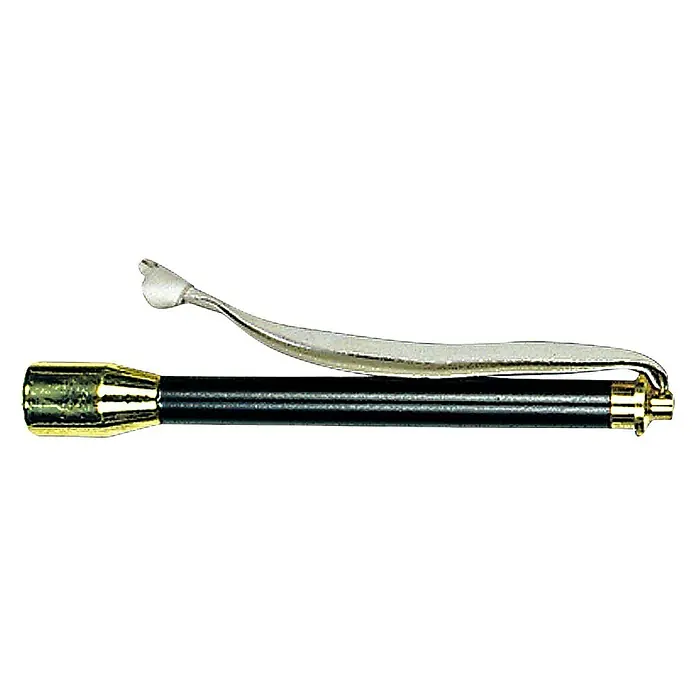 Westline Fischtöter De Luxe - Länge: 17 cm - Elegante schwarze Stiftlampe mit goldenen Akzenten und silbernem Clip für stilvolles Schreiben und Beleuchtung.