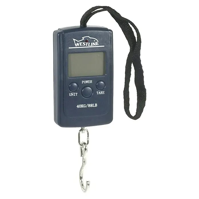 Westline Digitale Waage - Tragkraft: 40 kg - Digitale Hängewaage von Westline mit einem maximalen Gewicht von 40 kg und 88 lb, perfekt zum Wiegen von Gepäck oder zum Angeln.