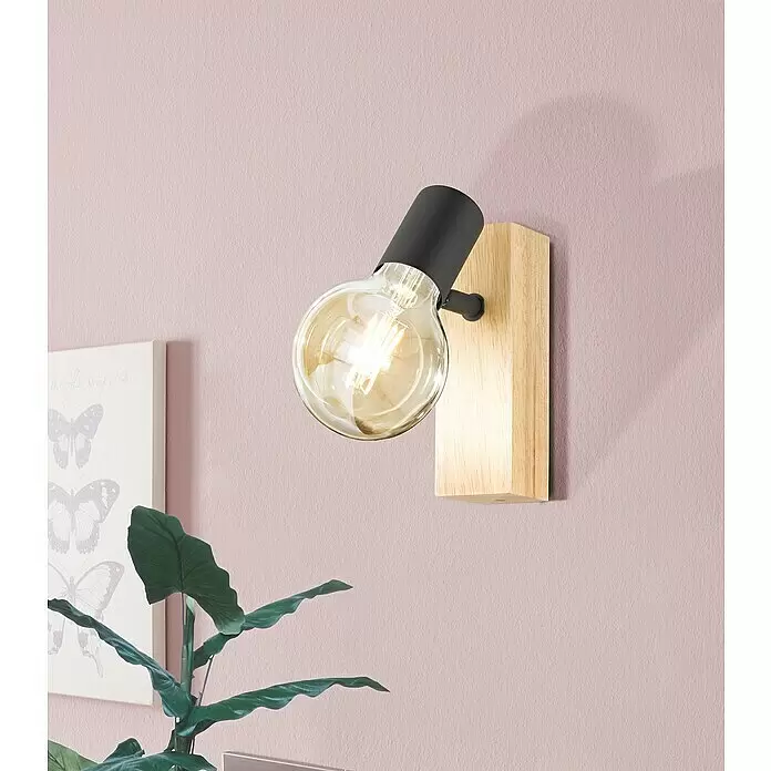 Eglo Townshend 3 LED-Wandleuchte - 10 W, Braun, Schwarz - Stimmungsaufnahme