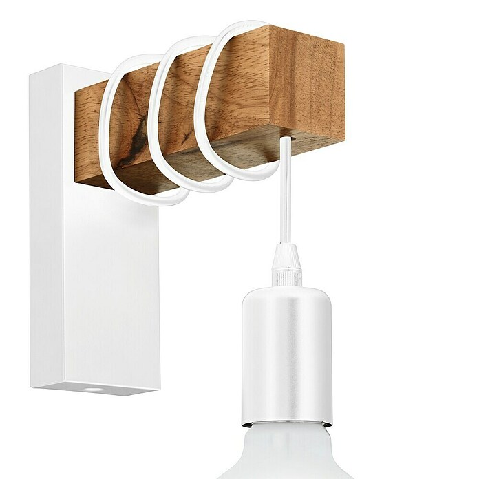 Eglo Townshend Aplique de pared (10 W, L x An x Al: 19 x 6,5 x 21,5 cm, Blanco, E27) | BAUHAUS