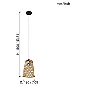 Eglo Claverdon Pendelleuchte (40 W, Hellbraun, Höhe: 110 cm)