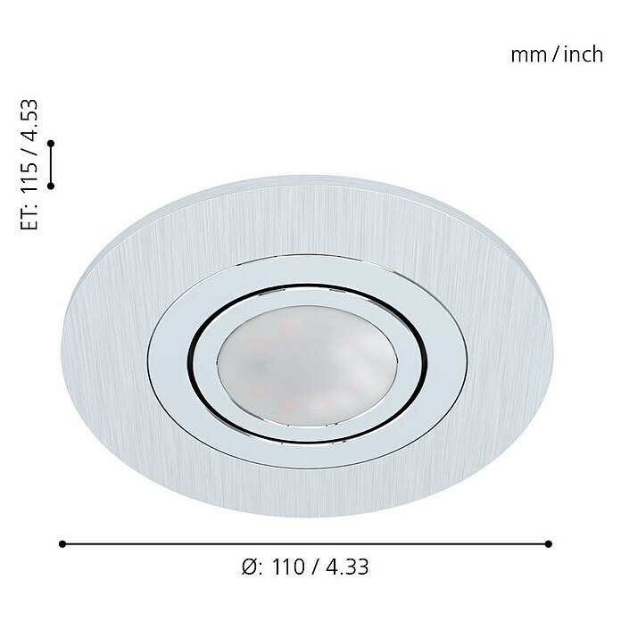 Eglo (5 W, Aluminij, D x Š: 11 x 11 cm, 3 kom)