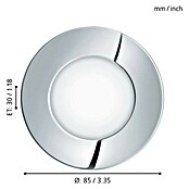 Eglo LED-Einbauleuchten-Set Fueva (3 W, Warmweiß, Durchmesser: 8,5 cm, Silber)