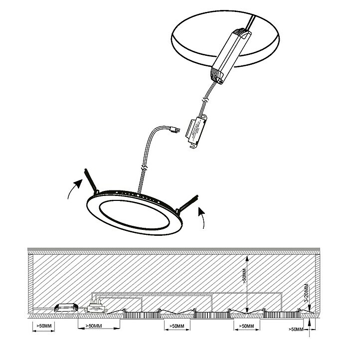 Eglo Uugradbena LED svjetiljka (3 W, Topla bijela, Promjer: 8,5 cm, Srebrno)