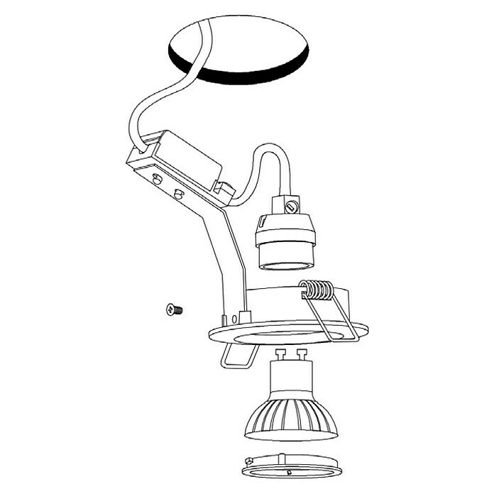 Eglo Uugradbena LED svjetiljka (5 W, Topla bijela, Promjer: 8 cm, Mat nikal, 1 kom)