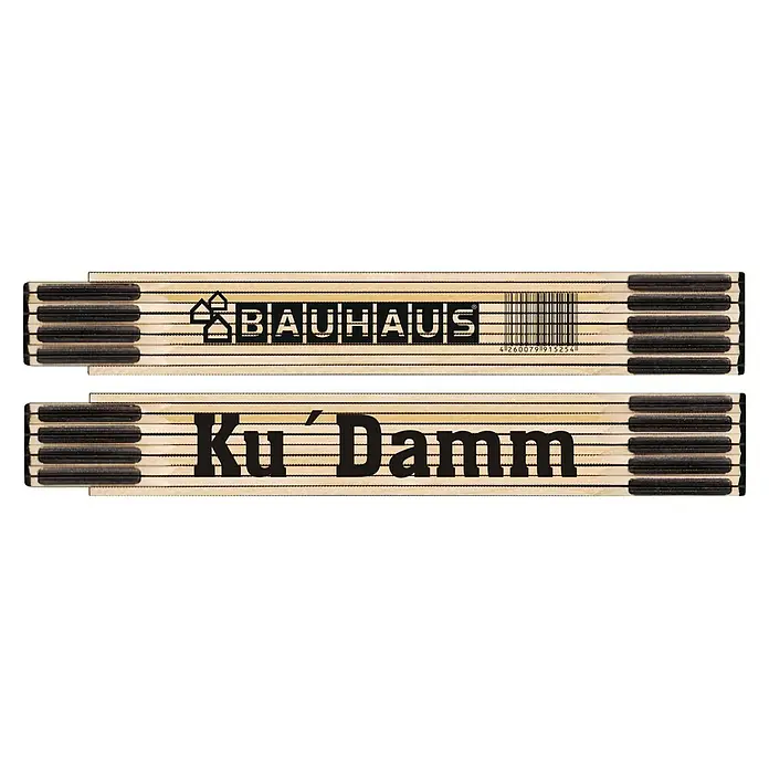 BAUHAUS Zollstock - KU'DAMM, 2 m - Bauhaus Zollstock Ku' Damm: Ein robuster und präziser Zollstock von Bauhaus, ideal für Messungen aller Art auf der Baustelle und im Haushalt.