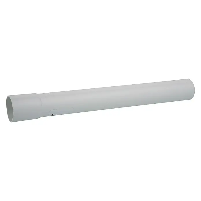Spülrohrverlängerung - Länge: 25 cm, Weiß - PVC-Rohr: Eine detailreiche Aufnahme eines weißen PVC-Rohrs, ideal für Sanitär- und Bauprojekte. Langlebigkeit und Vielseitigkeit vereint.