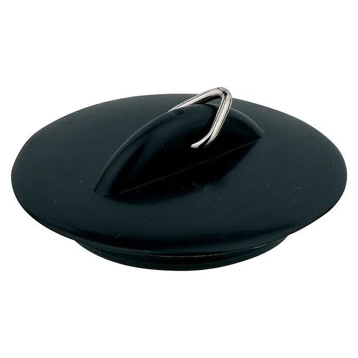Ventilstopfen Universal - Durchmesser: 32 mm - Schwarzer Badewannenstöpsel mit Griff, ideal zum Verschließen des Abflusses und für entspannende Bäder.