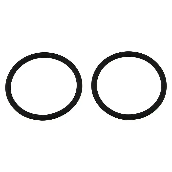 O-Ring - 1¼″, Geeignet für: Ventile, 2 Stk. - Schwarze O-Ringe: Zwei runde, schwarze O-Ringe liegen nebeneinander auf einem schwarzen Hintergrund. Ideal für Dichtungsanwendungen.