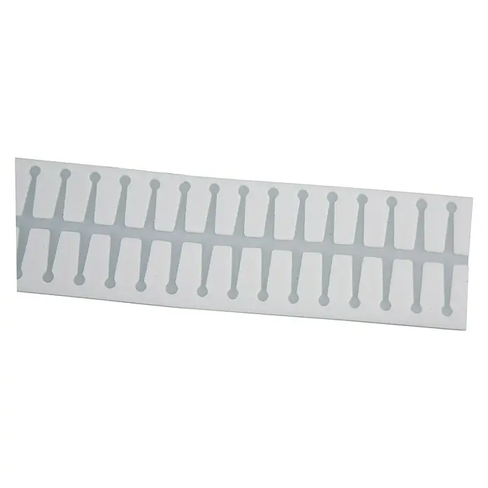 Schallschutz-Profil - Länge: 50 cm, Geeignet für: WCs - Ein Streifen mit weißen Kabelbindern. Das Produkt dient zur einfachen und schnellen Kabelorganisation.